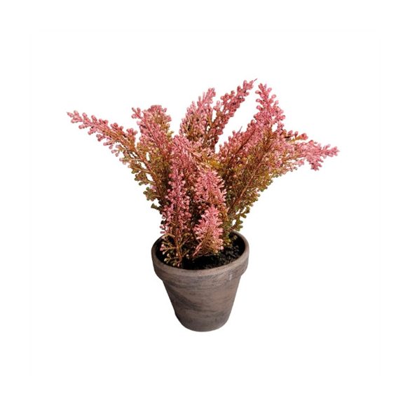 Selyemvirág csokor 35cm - Lila (agyag cserépben)