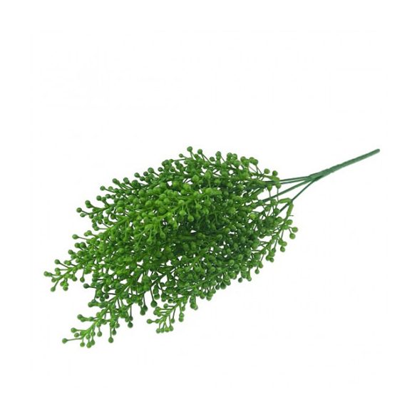 Selyemvirág csokor bogyós 38cm - Zöld