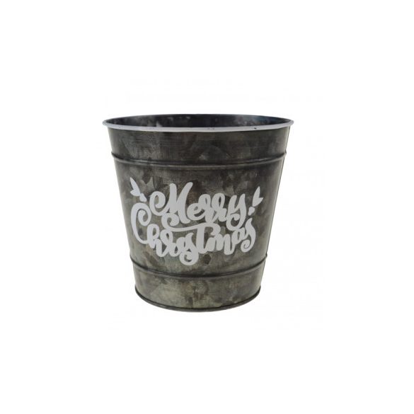 Kaspó cink 13x12,5cm "Csillaggal" - Szürke