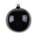 Üveggömb 6cm pearl fekete