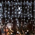   Fényfüggöny 200 LED-es jégcsap sorolható 5m (kül- és beltéri) - Hidegfehér (adapter és tápkábel nélkül)