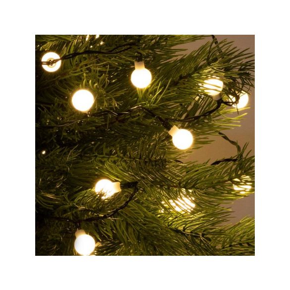 Fényfüzér 100 LED-es gömb - Melegfehér (beltéri)