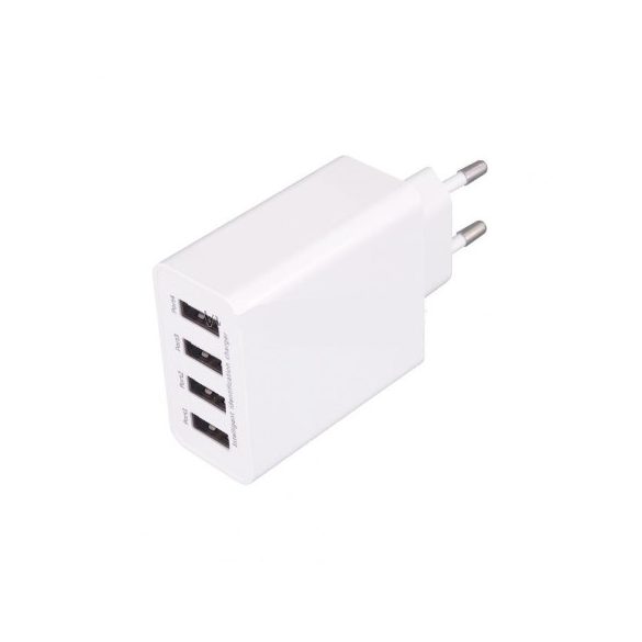 Adapter USB hálózati töltő, 4x3.1A, SUM 5A