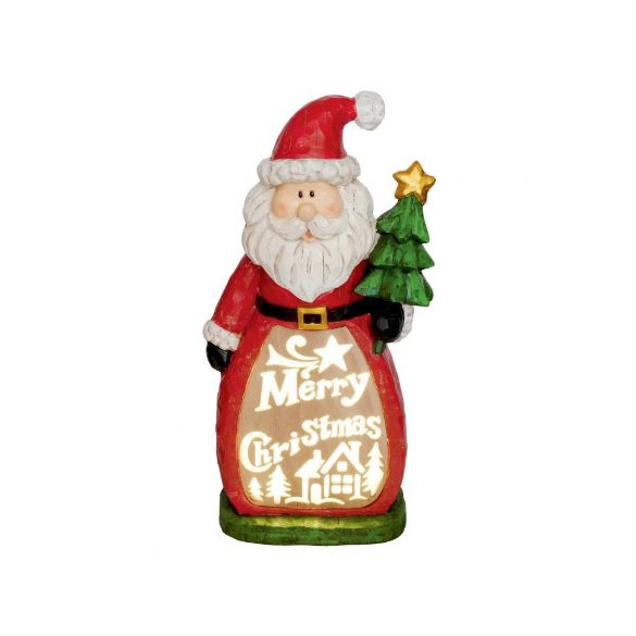 LED-es kerámia mikulás figura 34x66x17cm