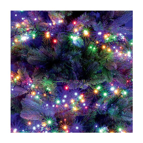 Fényfüzér 768 LED-es cluster 7,5+3m - Színes (kül- és beltéri)
