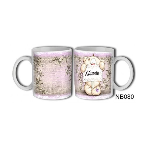 (NB080) Bögre 3 dl - Klaudia – Névre Szóló Ajándék –