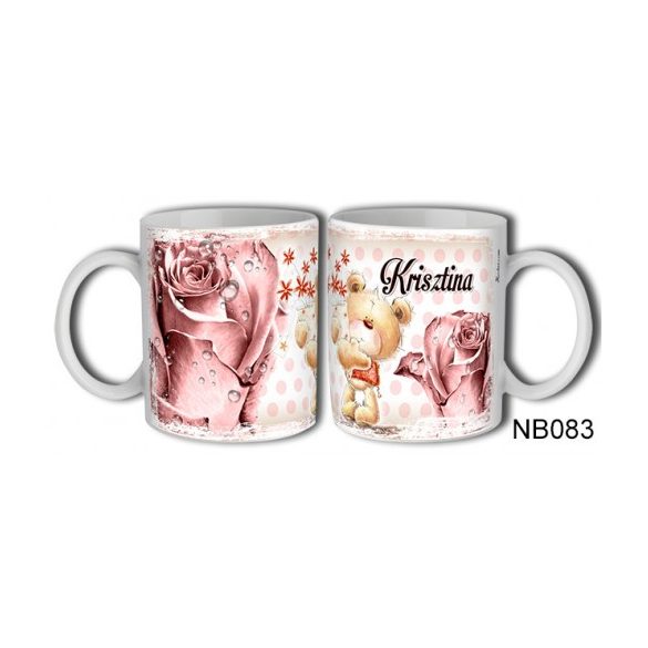 (NB083) Bögre 3 dl - Krisztina – Névre Szóló Ajándék –