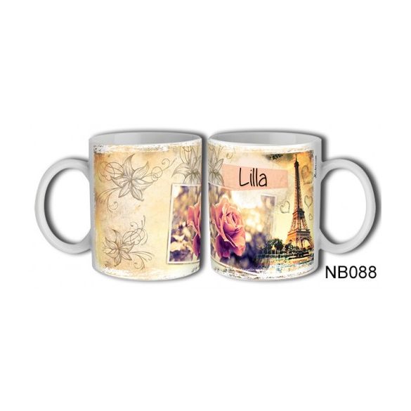 (NB088) Bögre 3 dl - Lilla – Névre Szóló Ajándék –