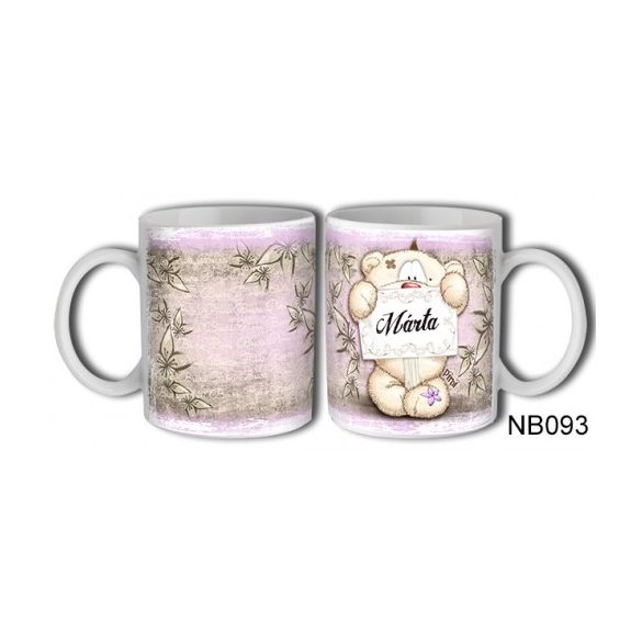 (NB093) Bögre 3 dl - Márta – Névre Szóló Ajándék –