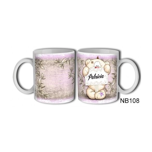 (NB108) Bögre 3 dl - Patrícia – Névre Szóló Ajándék –