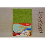 Dekorgumi glitteres 2mm A4 - Világoszöld 10db