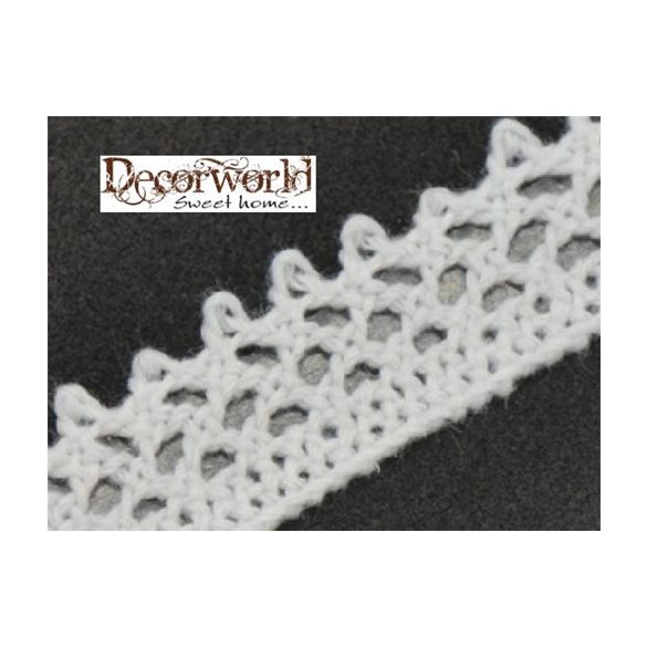 Csipke öntapadós fehér II. 1,5cm széles x 1,83 m 100% pamut