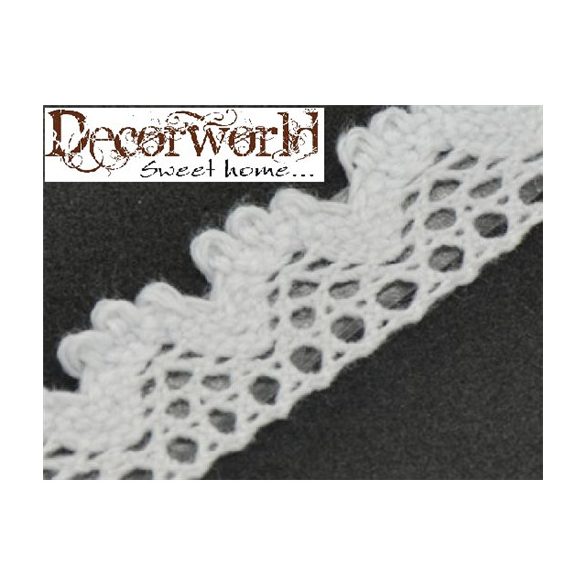 Csipke öntapadós fehér III. 1,5cm széles x 1,83 m 100% PAMUT