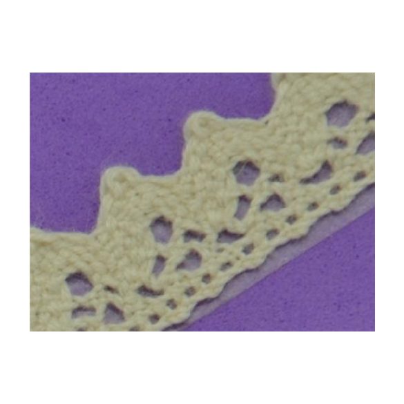 Csipke 100% pamut 1,5cm széles x 1,83 m öntapadó BEIGE V.