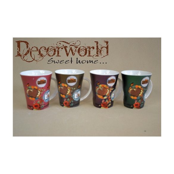 Porcelán Bögre íves édes meglepetés 4F, KB 3,5dl