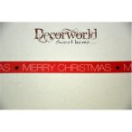   Dekorszalag "Merry Christmass" felirattal 15mm x 10m - Piros