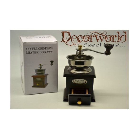 Kávédaráló fa mintás 9,5x9,5cm