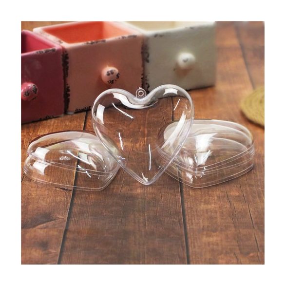 Műanyag pattintós szív 8cm - S/5