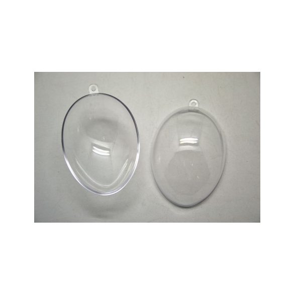 Tojás forma pattintós műanyag akasztható 8x5,7cm - 5db/csom 'HIPS'