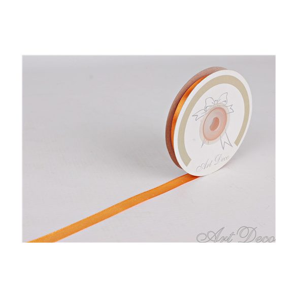 Szatén szalag narancss. 10mmx25m 48 féle színben