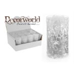   DEKORKÖVEK 160GR ÁTLÁTSZÓ 3 FORMA 6X6X10CM MŰA HENGERBEN