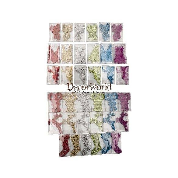 KARÁCSONYI DEKOR FÜGGŐDÍSZ 10CM 8FÉLE 6SZÍN DISPL(31)