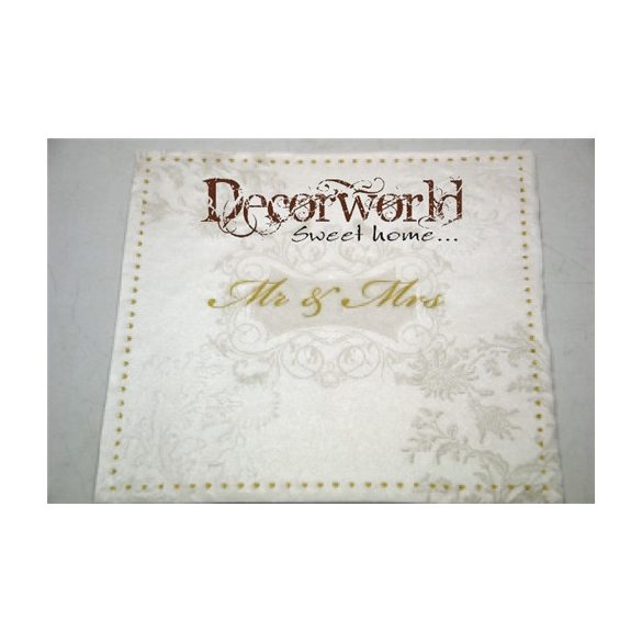 3R SZALVÉTA MR&MRS ARANY 33x33CM