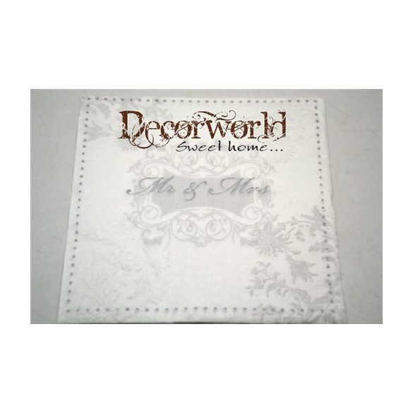 3R SZALVÉTA MR&MRS EZÜST 33x33CM