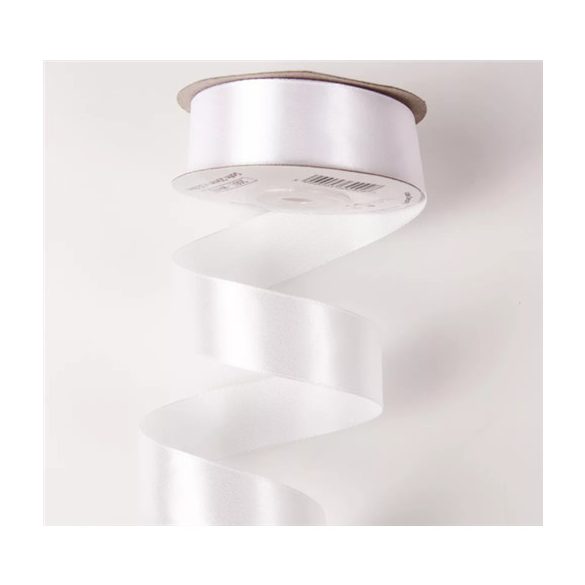 Szalag szatén 25mm/22,86m - Fehér