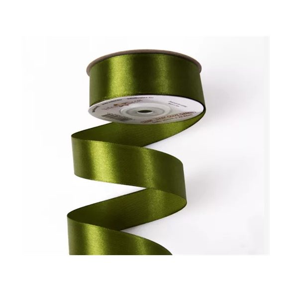 Szatén szalag 25mm x 22.86m - Olivazöld