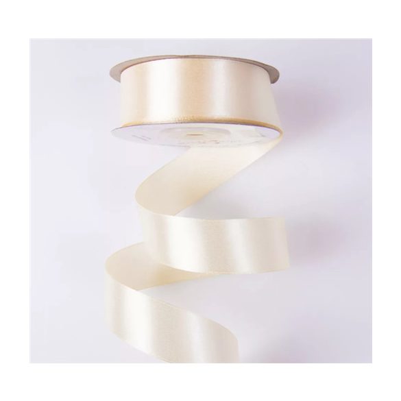 SZATÉN SZALAG 25MM X 22.86M - KRÉM