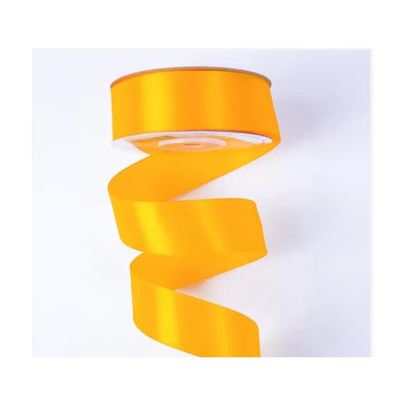 SZATÉN SZALAG 25MM X 22.86M - SÖTÉT CITROMSÁRGA