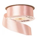 Szatén szalag 25mm x 22,86m - Púder rózsaszín
