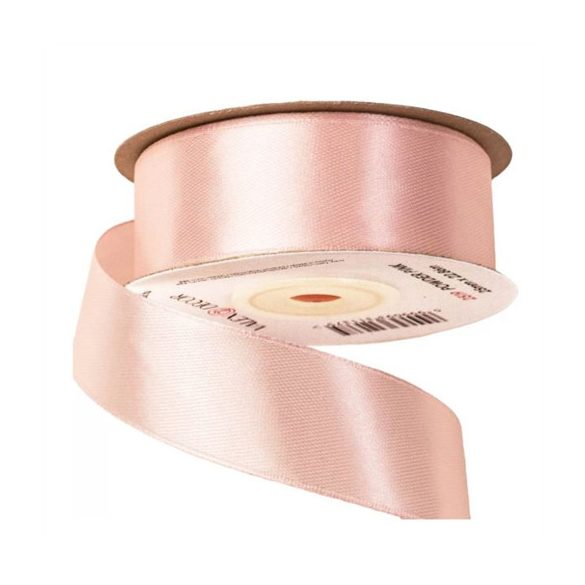 Szatén szalag 25mm x 22,86m - Púder rózsaszín