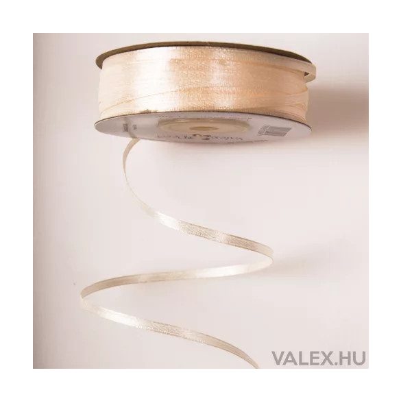 Szatén szalag 3MM X 91.44M - Ekrü