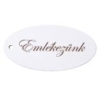   Fa tábla "Emlékezünk" feliratos 8x4cm - (4db/csom.)