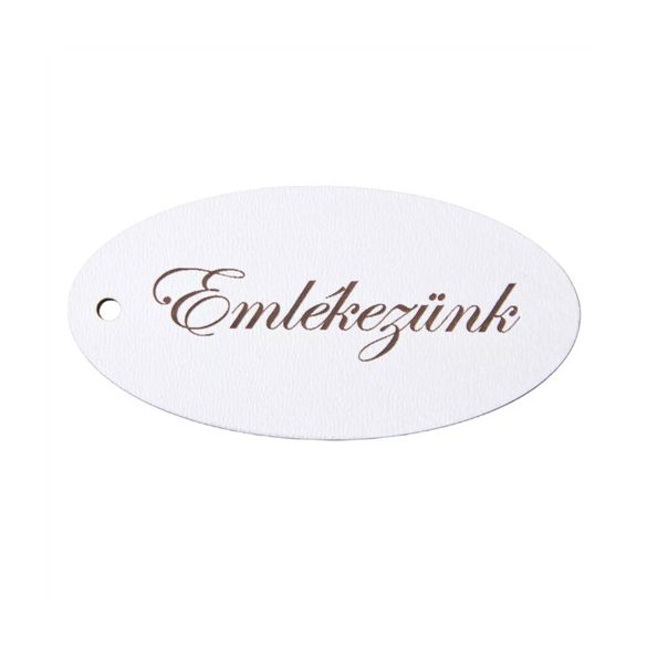 Fa tábla "Emlékezünk" feliratos 8x4cm - (4db/csom.)