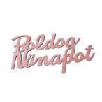   FA FELIRAT "BOLDOG NŐNAPOT" (10 x 5 cm) - Pezsgő szín /darab