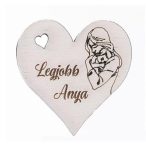   FA TÁBLA "Legjobb Anya" felirattal 5 cm S/5DB - Fehér