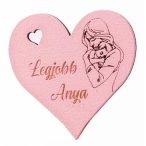   FA TÁBLA "Legjobb Anya" felirattal 5 cm S/5DB - Rózsaszín
