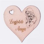   FA TÁBLA "Legjobb Anya" felirattall 5 cm /darab - Pezsgő