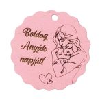   FA TÁBLA "Boldog Anyák Napját" felirattal 5 cm S/5DB - Rózsaszín