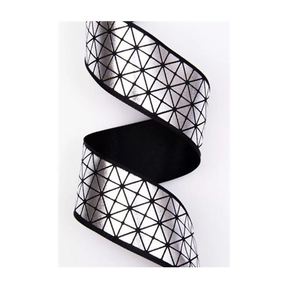 Dekorszalag szaténl metál 38mmx6,4m - Fényes ezüst