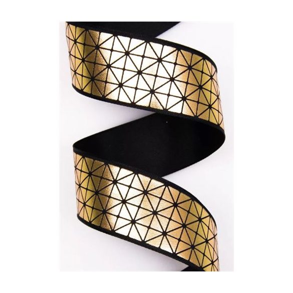 Dekorszalag szatén metál 38mm x 6,4m - Arany