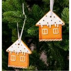 Mészeskalács házikó 6,5X6,8cm - S/2