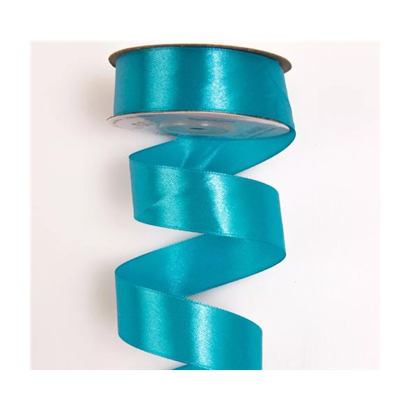 SZATÉN SZALAG 25MM X 22.86M - AQUA KÉK