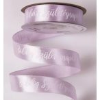   Szatén szalag "Boldog Születésnapot!" feliratos 20mm/20m - Halvány lila