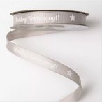   Ripsz szalag 12mm x 20m "Boldog Karácsonyt!" feliratos - Pezsgő