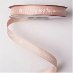   Ripsz szalag 12mm x 20m "Boldog Karácsonyt!" feliratos - Barack