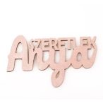   FA FELIRAT "SZERETLEK ANYA" S/3DB 10 X 6CM -  METÁL PÚDER